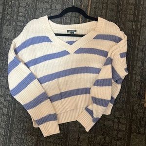 Striped cropped sweater